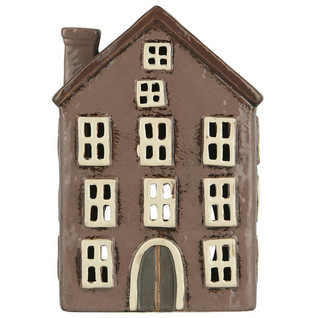 Brown House of tealight Nyhavn arched door Ib Laursen