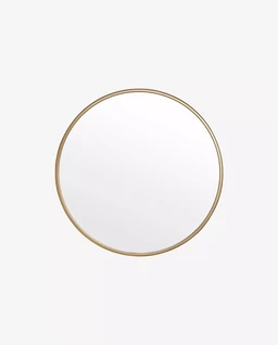 Round Mirror Iron Brass Nordal