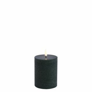 Led Pillar Candle Pine Green Rustic 7,8 x 10 cm , Uyuni