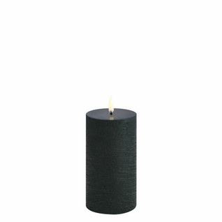 Led Pillar Candle Pine Green Rustic 7,8 x 15 cm , Uyuni