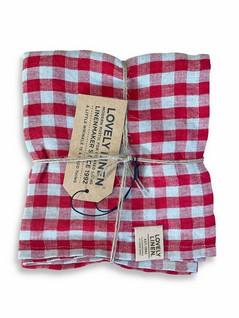 Lovely Linen Kitchen Towel 45x70 Square real red