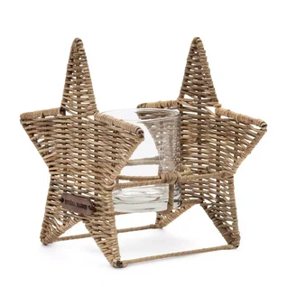Rustic Rattan Lovely Star Holder Votiivi