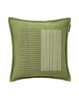 Graphic Twill Pillow Cover In Heavy Cotton