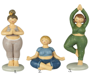 Ladies yoga position 3 different characters