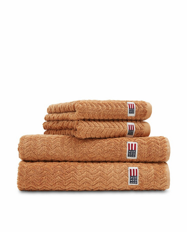 Cotton/Tencel Structured Terry Towel Caramel