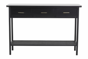 ARDA console table 3 drawers black