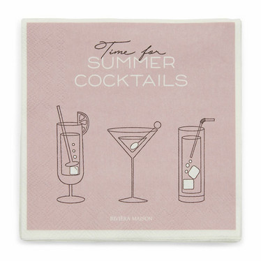 Paper Napkin Summer Cocktails