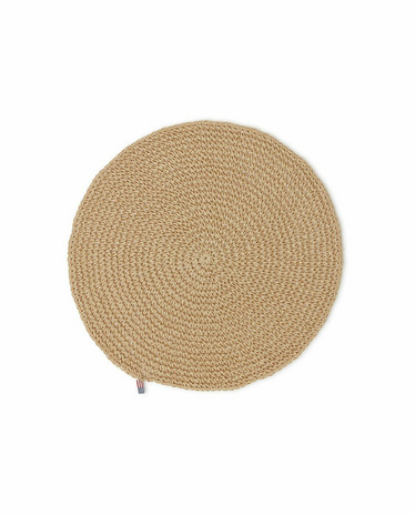 Round Recycled Paper Straw Placemat