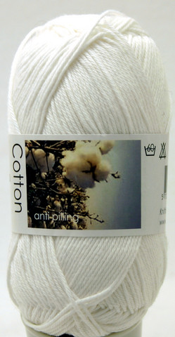 Cotton nr. 8  Valkoinen 100