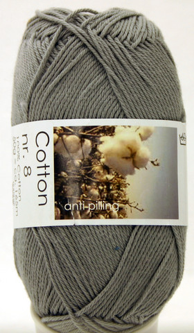 Cotton nr. 8  Harmaa 1361