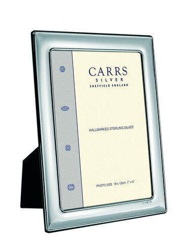 Carrs FR074/W 15x10 hopeinen kuvakehys helmireunalla