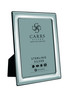 Carrs FR066/W sileä 20x15 hopeinen valokuvakehys mahonki taustalla