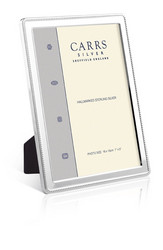 Carrs NBR3 13x9 hopeinen valokuvakehys helmireunalla