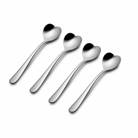 Alessi AMMI08SET Big Love hopeanväriset kahvilusikat
