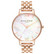 Ruusukullattu Olivia Burton rannekello OB16MOP03 metallirannekkeella.
