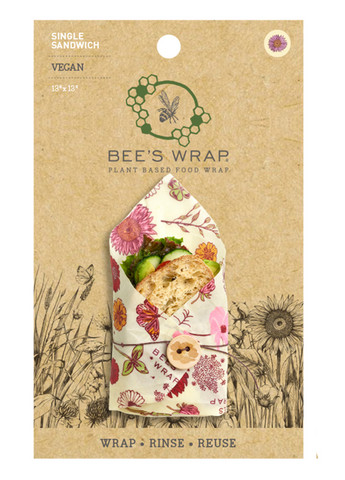 Bee's Wrap Kasvipohjainen Single Sandwich Meadow Magic