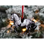 Pirouette Dressage Horse Ornament - Gray