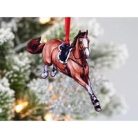 Jumping Horse Ornament - Chesnut