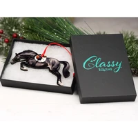 Jumping Horse Ornament - Black
