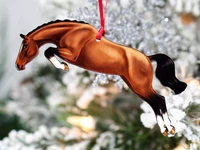 Jumping Horse Ornament - bay
