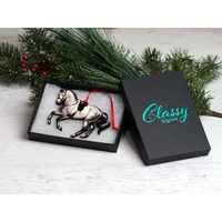 Pirouette Dressage Horse Ornament - Gray