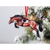 Jumping Horse Ornament - Bay