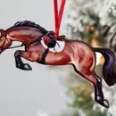 Jumping Horse Ornament - Bay
