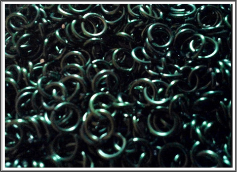 Rengas Ø 4.0 mm, lanka 1 mm, 50 kpl, vihreä