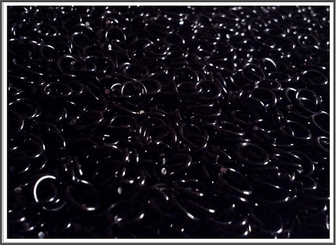 Rengas Ø 6,7 mm, lanka 1,2 mm, 50 kpl, musta