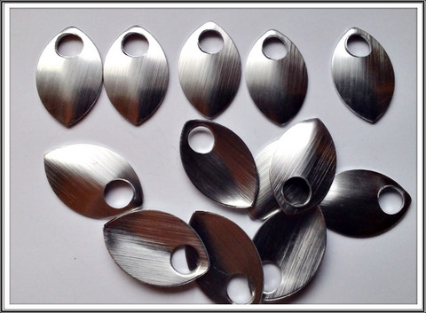 Alumiinihela, 22 x 14 mm, kirkas harjattu