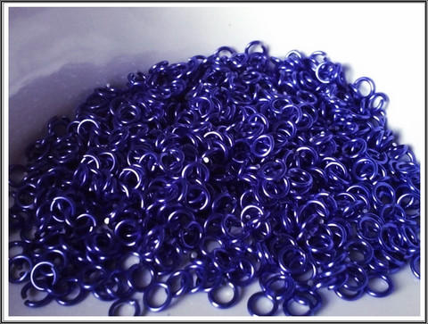 Rengas Ø 2.8 mm, lanka 0.8 mm, 50 kpl, royal sininen