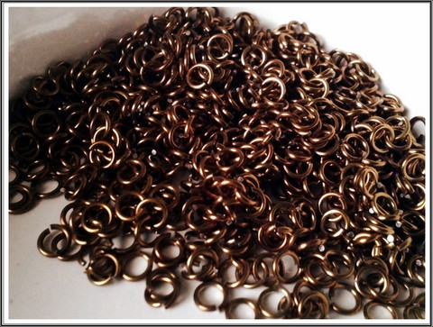 Rengas Ø 2.4 mm, lanka 0.8 mm, 50 kpl, pronssi