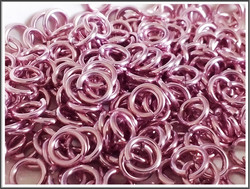 Rengas Ø 2.4 mm, lanka 0.8 mm, 50 kpl, pinkki