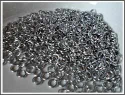 Rengas Ø 2.4 mm, lanka 0.8 mm, 50 kpl, kirkas hopea