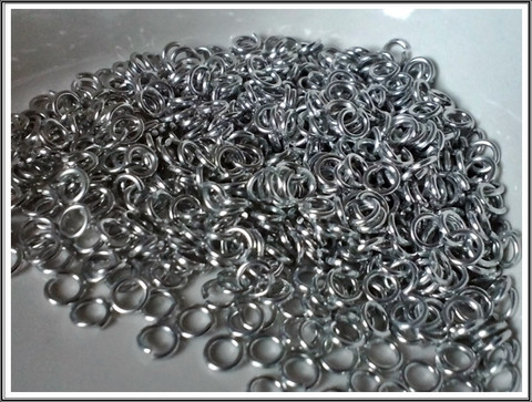 Rengas Ø 2.4 mm, lanka 0.8 mm, 50 kpl, kirkas hopea