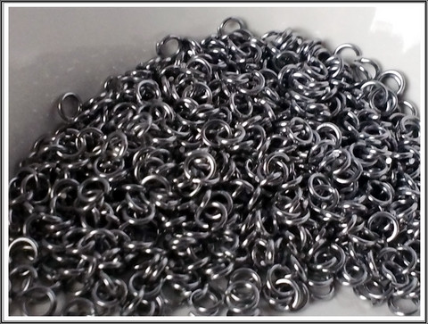 Rengas Ø 4.0 mm, lanka 1 mm, 50 kpl, tumma teräs