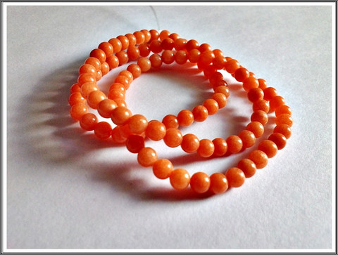 Mashan Jade, Ø 4 mm, oranssi, nauha