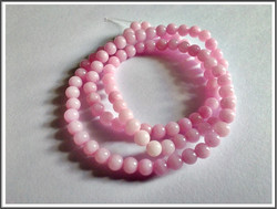 Mashan Jade, Ø 4 mm, vaaleanpunainen, nauha