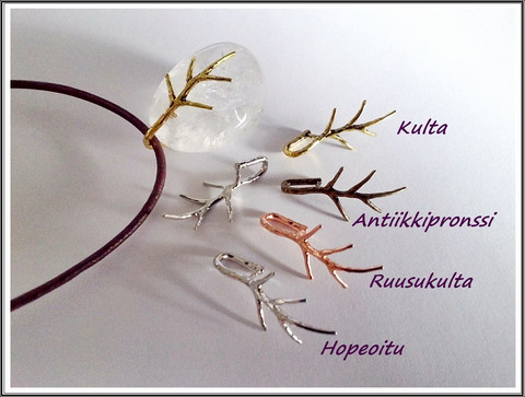Riipuspidike 21 x 15 mm, Oksa, eri värejä