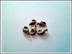 Papukaijalukko 10 mm, antiikkipronssi, 5 kpl