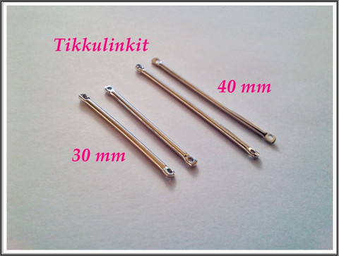 Korulinkki, 30 mm tikku, kirkas teräsväri, kpl