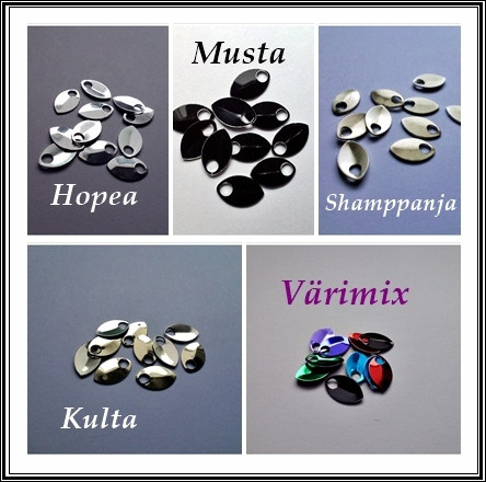 Alumiinihela mini, 12 x 7.5 mm, 10 kpl, eri värejä