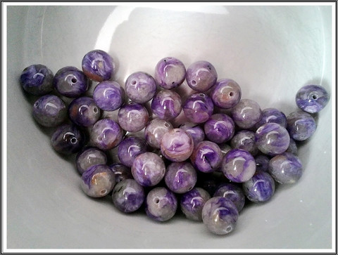 Charoiitti, pyöreä Ø 8 mm, 5 kpl
