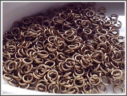 Rengas Ø 3.5 mm, lanka 1 mm, 50 kpl, satiini shamppanja