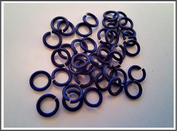 Rengas Ø 5 mm, lanka 1.2 mm, 50 kpl, satiini royal sininen