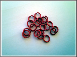 Rengas Ø 5 mm, lanka 1.2 mm, 50 kpl, satiini punainen