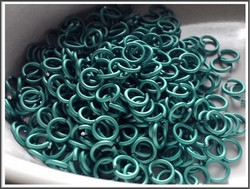 Rengas Ø 4.1 mm, lanka 1.2 mm, 50 kpl, satiini teal