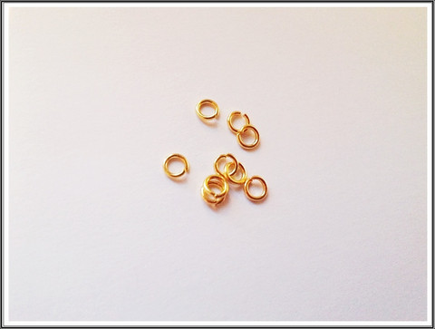 Välirengas Ø 4 mm, kulta, 20 kpl