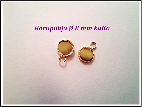 Korupohja Ø 8 mm kapussille, kulta