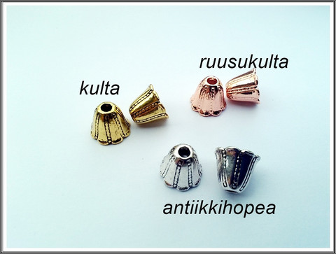 Helmihattu 12 x 10 mm, kellokukka, eri värejä